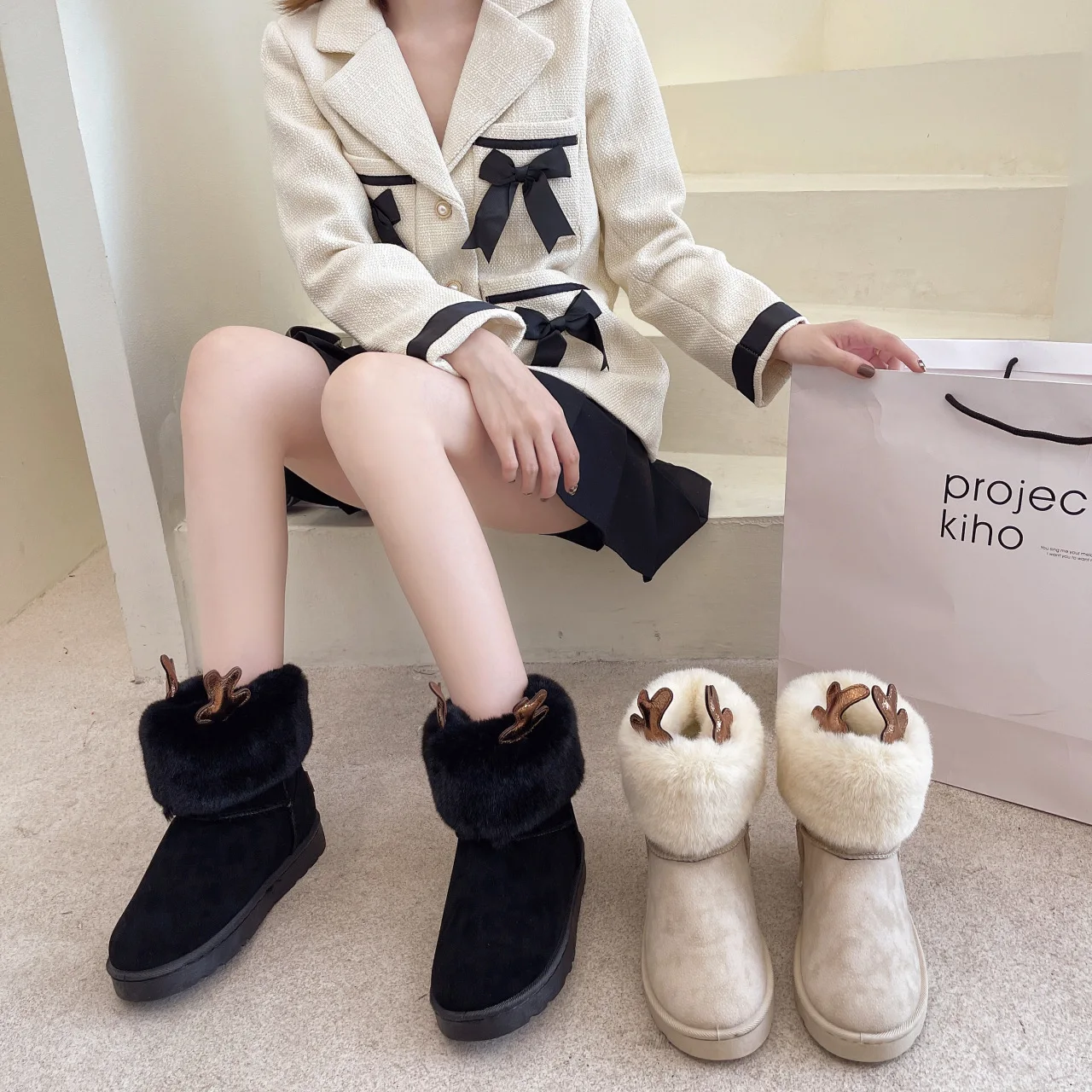 

Ankle boots women's winter boots 2021 new boot of woman female women shoes ug girls boots rubber sole warm women shoe sneaker