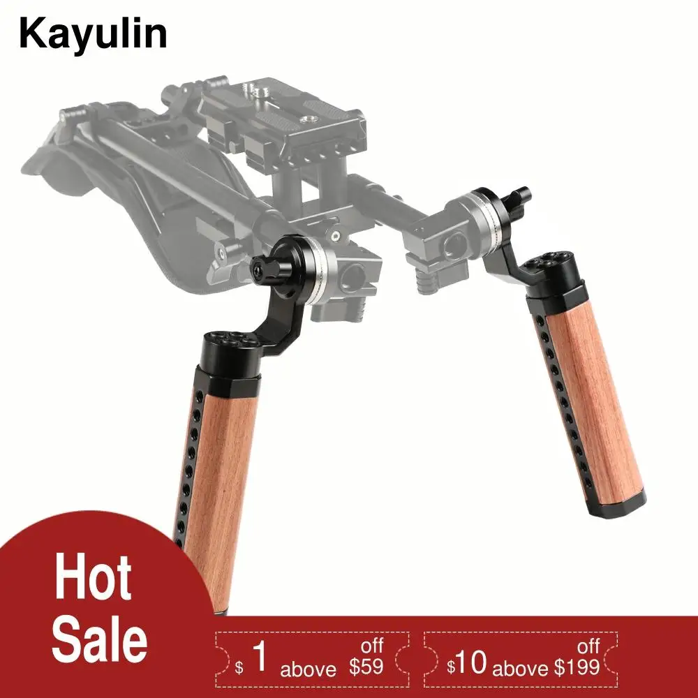 Kayulin деревянная ручка плечевой Риг Ари с розеткой для DSLR видеокамеры