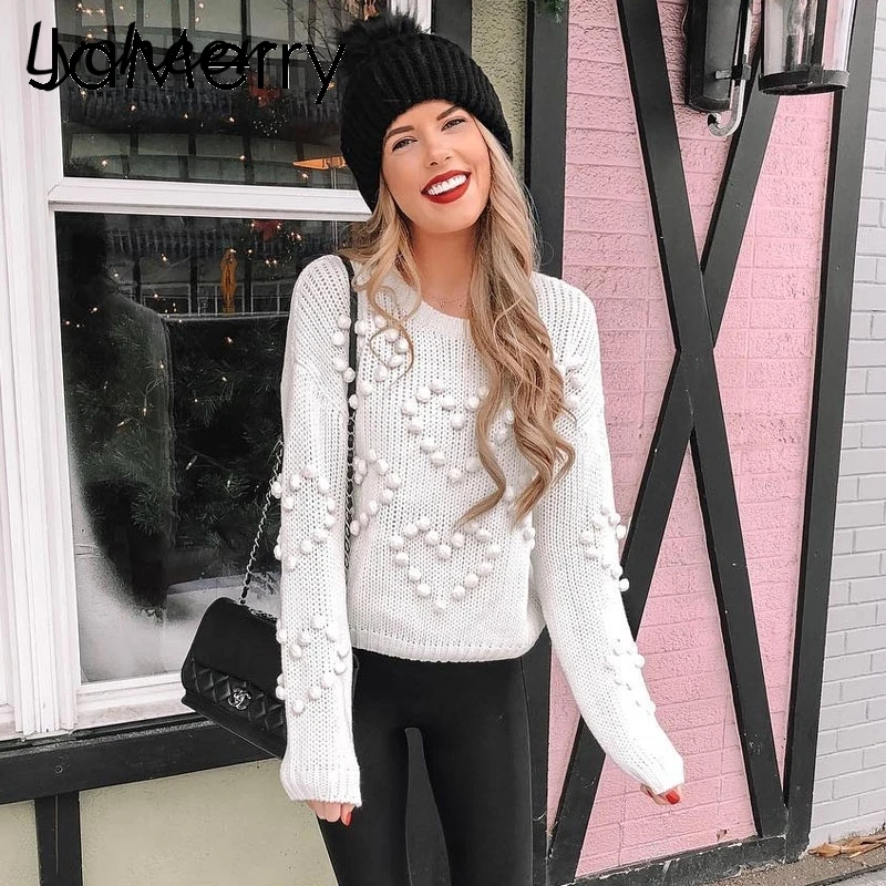 Lycheer Thick women pullover sweater Autumn winter O-neck female Casual streetwear long sleeve ladies jumper | Женская одежда