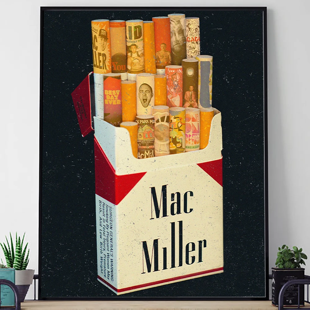 

Modern Music Poster American Rapper Canvas Painting Wall Art Picture Hip Hop Art Print Modern Home Decor Frameless Painting