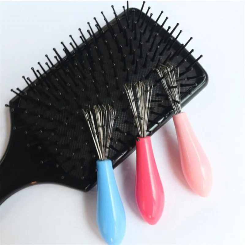 

Comb Hair Brush Cleaner Plastic Metal Cleaning Remover Embedded Tool Remover Handle Tangle Hair Comb Accessories Random Color