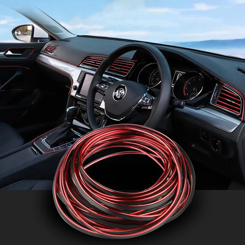 5 м автомобильный интерьерный Декор дверная наклейка молдинг Стайлинг полоса