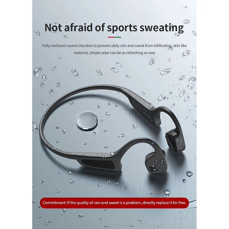 

5.0 Headphones Outdoor Wireless Bluetooth Sport Headset with Mic Handsfree Bone Conduction Earphone