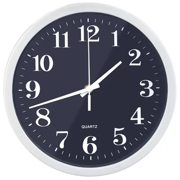 Perfeo Настенные часы &quotPF-WC-002&quot круглые д. 25 см белый корпус / чёрный циферблат | Дом