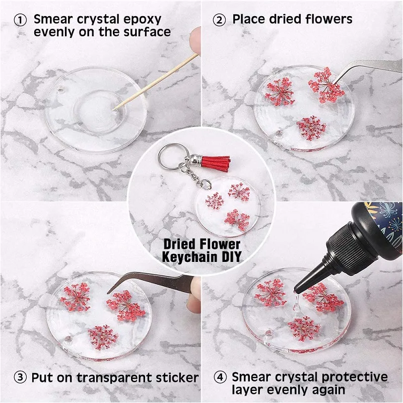 74 шт./компл. акриловые прозрачные круглые диски прозрачный акриловый брелок для