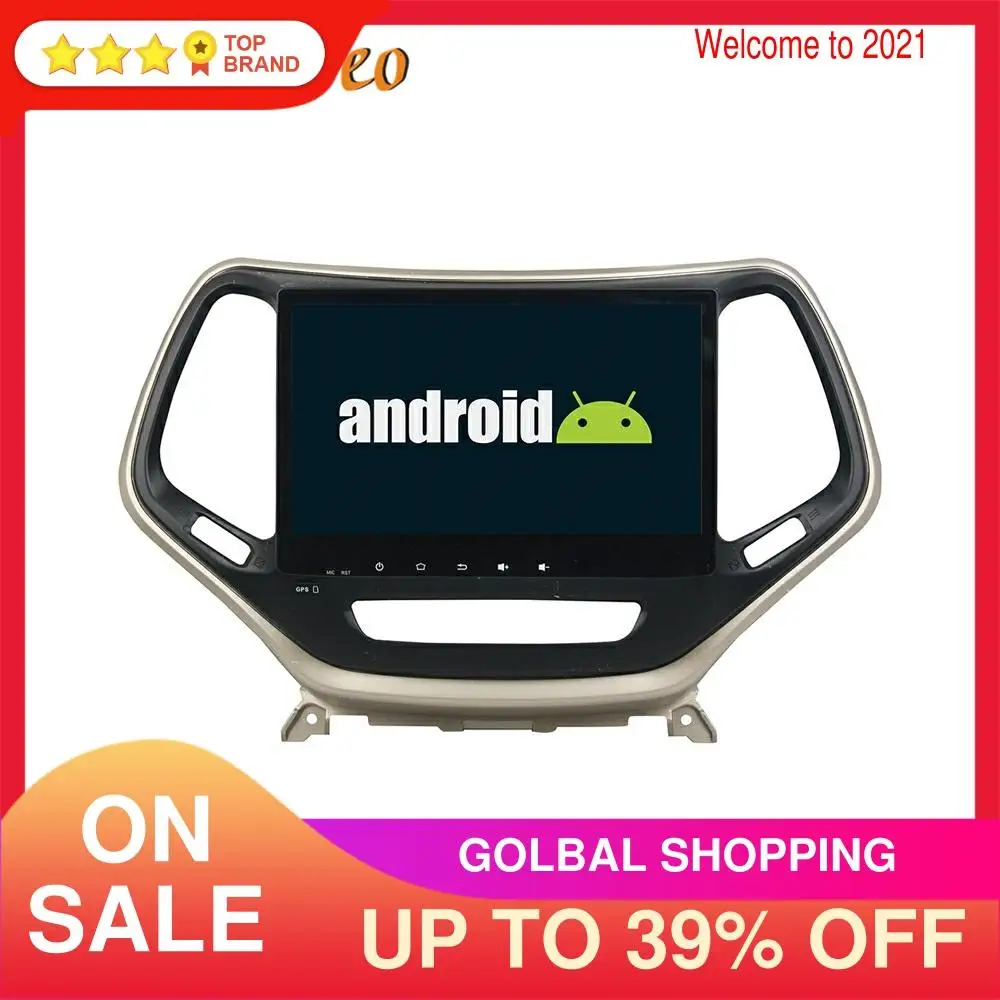 

Android 9 4GB Car No DVD Player GPS Navigation For JEEP Cherokee 2014-2018 Car Multimedia Player Auto Radio Stereo Head Unit RHD