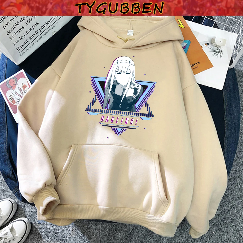 

Женская толстовка с капюшоном Zero Two Girl Anime 002 с принтом персонажа, Свитшот 2021, толстовки большого размера с длинным рукавом в стиле Харадзюку, ...