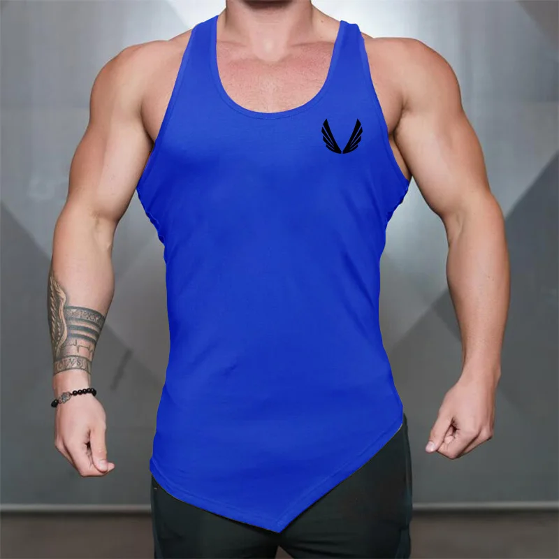 

Brand Cotton Gym Tank Top Men Clothing Bodybuilding Workout Fashion Musculation Fitness Stringer Singlets Sleeveless Sports Vest