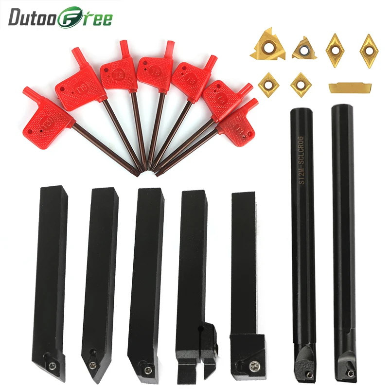 Токарный инструмент 21 шт./компл. карбидная вставка для токарного станка дюйма 10