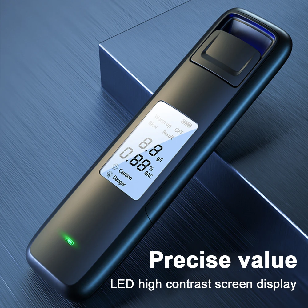 

Portable Non-Contact Alcohol Breath Tester with Digital Display USB Rechargeable Detection Device for Drivers High Accuracy