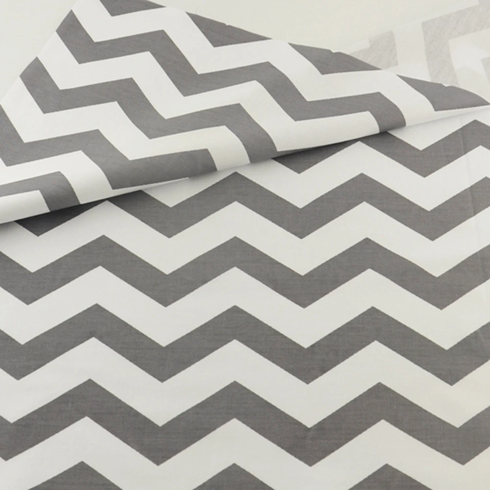 Серая волнистая хлопчатобумажная ткань для стёганых изделий домашний текстиль