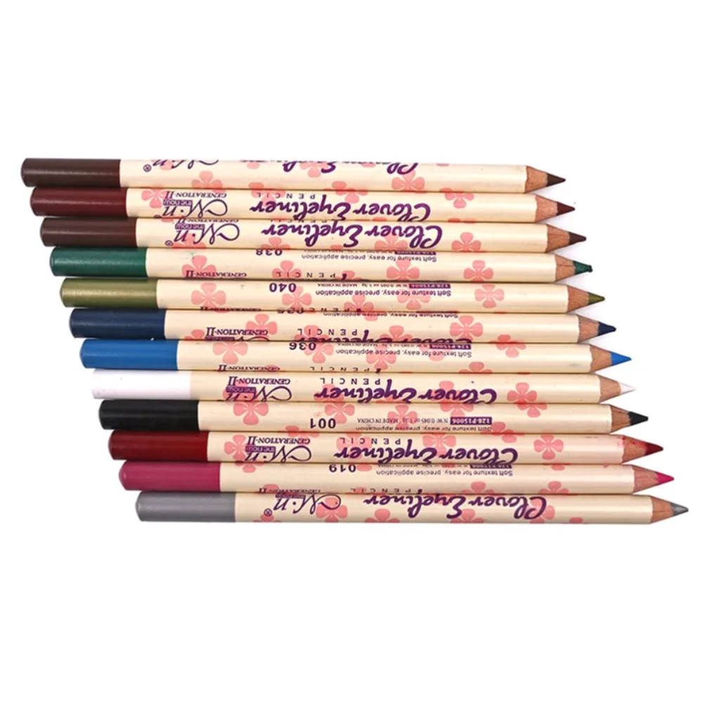 

12 Pcs Eyeshadow Pencil Glitter Pearl Light Eyeliner Pen for Big Eye Makeup