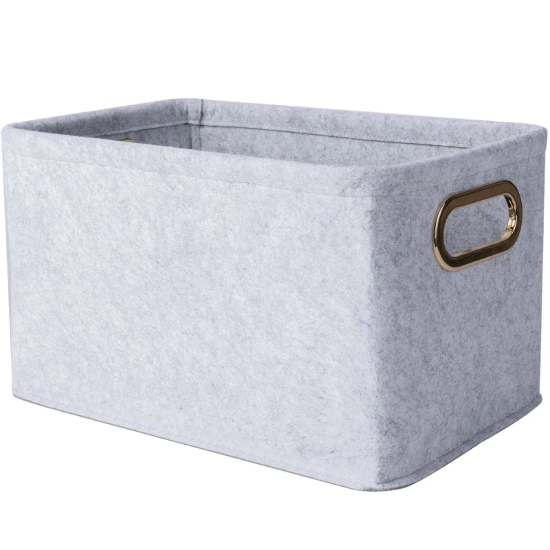 

Collapsible Storage Bins Foldable Felt Storage Basket Organizer for Clothes Home Sundries SAL99