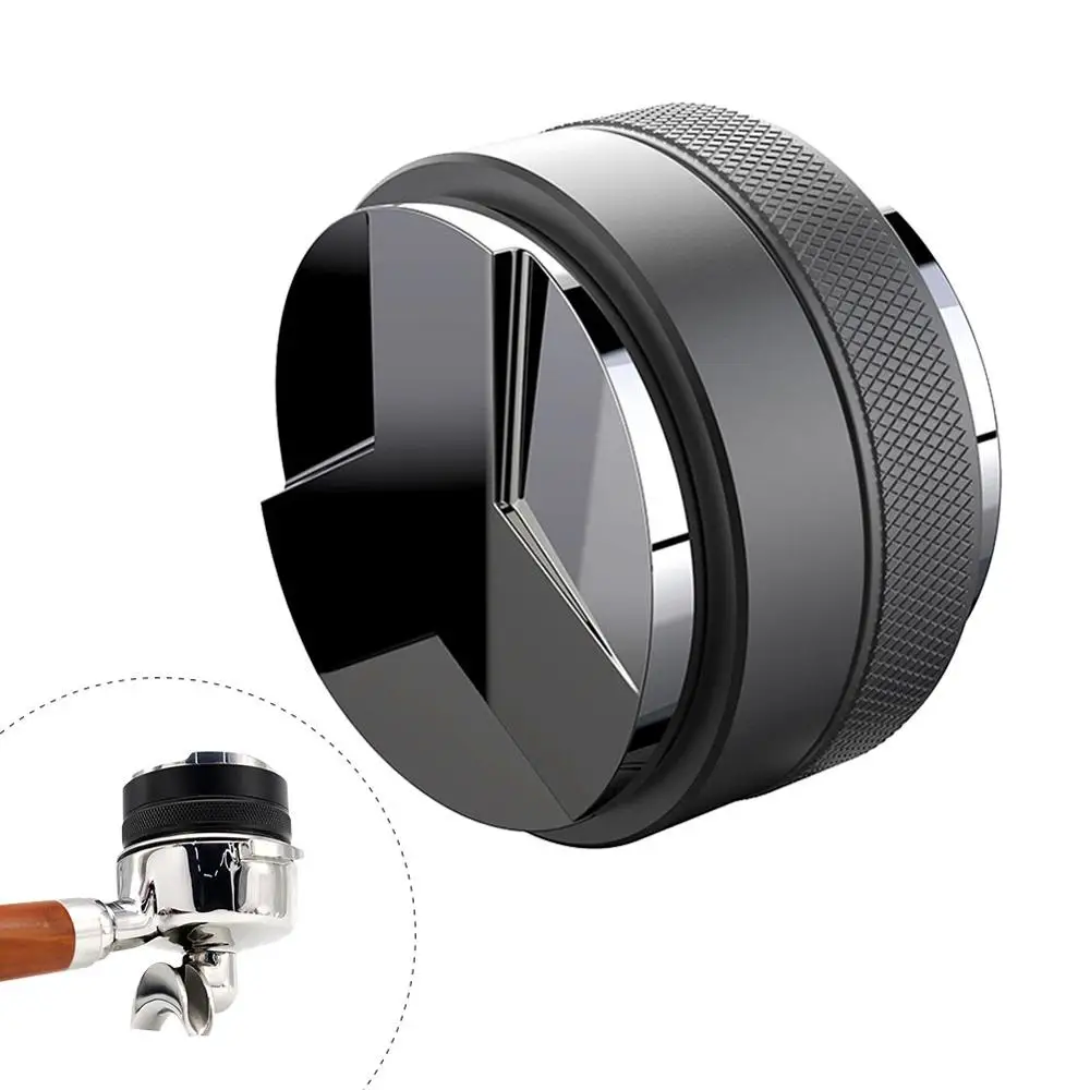 Manipulador de caf&eacute; de acero inoxidable, 53mm, altura ajustable, Trefoil, distribuidor de caf&eacute;, accesorios de caf&eacute;-0