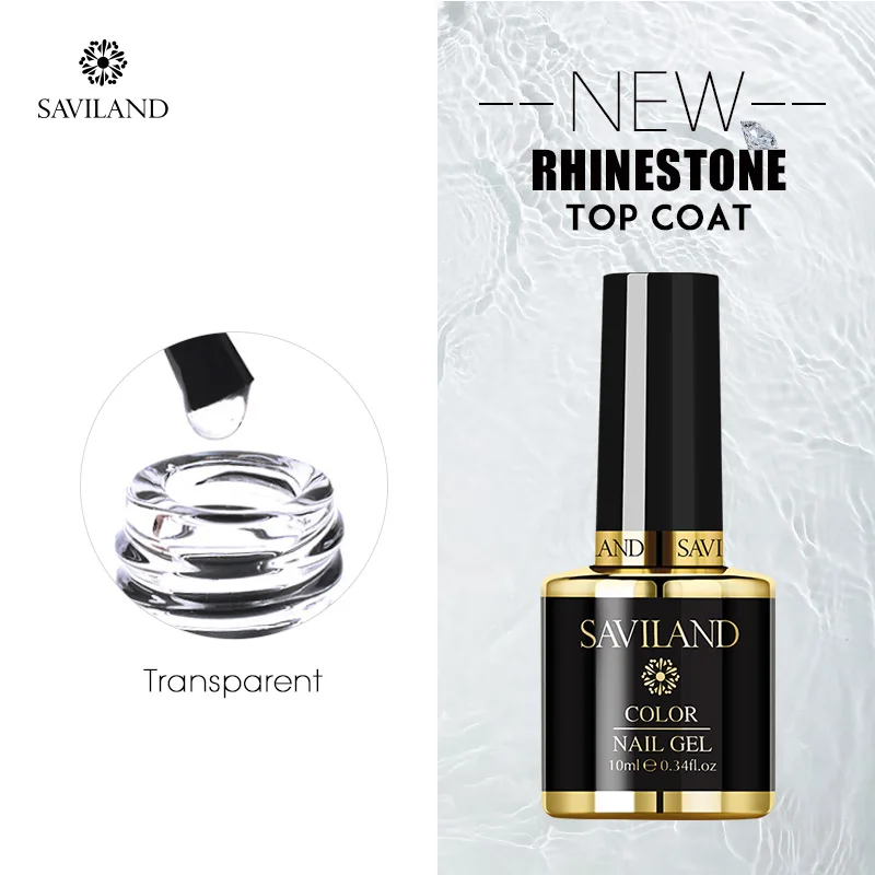 10ml Rhinesyone Top Saviland 1 шт. матовое верхнее покрытие УФ-гель для дизайна ногтей лак 10 мл матовый верхнее покрытие Светодиодный УФ замачиваемый УФ-гель лак - Цвет: 10ml Rhinesyone Top