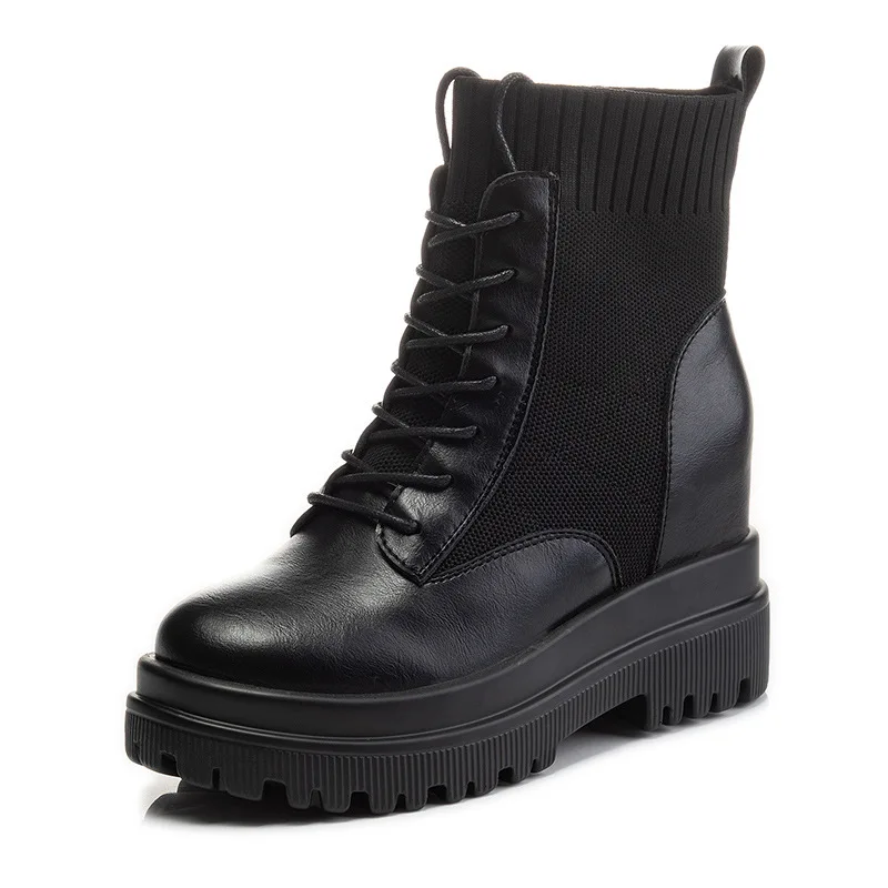 

Женские ботинки Martin из натуральной кожи, Новинка осени 2021, мотоциклетные ботинки на шнуровке, женские ботильоны в британском стиле