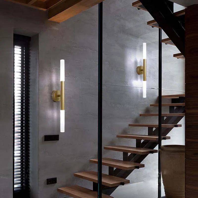 DENOLITE креативный роскошный черный/золотой светодиодный настенный светильник с