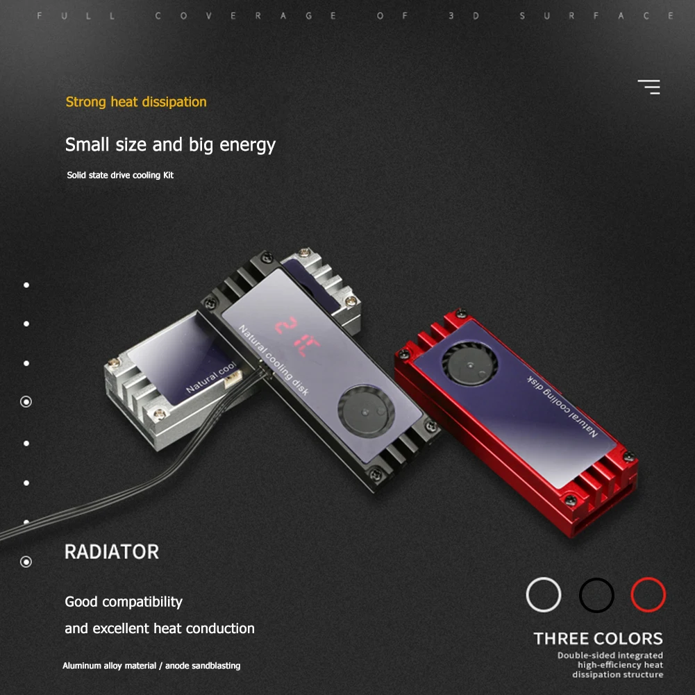 Температура OLED цифровой дисплей M.2 2280 SSD радиаторы тепловые колодки система
