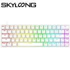 Механическая игровая клавиатура SKYLOONG GK68, 68 клавиш, проводное соединение, USB Type C Gateron, подсветка RGB светильник Bluetooth