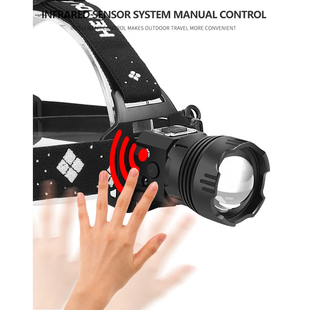 

LED Headlamp Headlight 2800LM 5 Mode USB Rechargeable IPX4 Zoom Head Torch Flash Head Lamp Torch Lantern for Hunting
