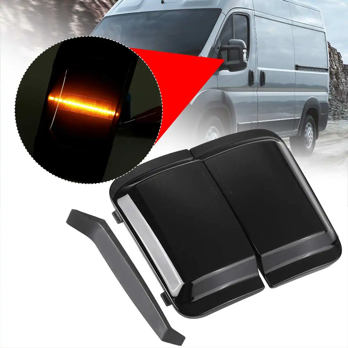 Парный светильник с боковым зеркалом дымовая линза зеркало заднего вида