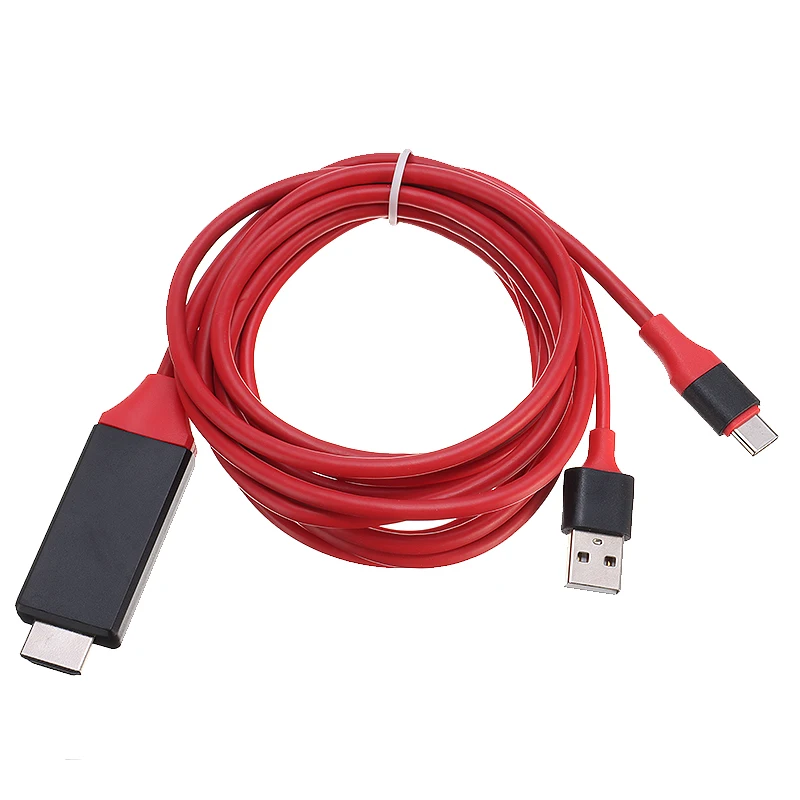 Новое поступление USB-C Type-C до 4K HD TV AV адаптер CableHDMI-совместимость с USB 2 0 разъем