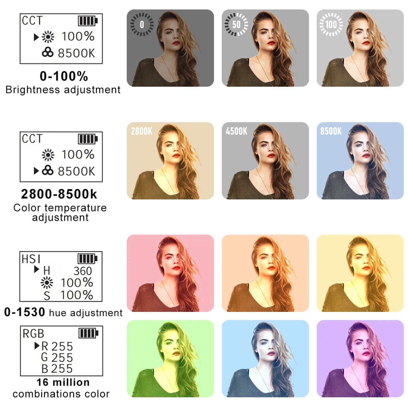 Светодиодсветильник лампа FLASHOOT FL-30 Pocekt RGB для фотосъемки с регулируемой яркостью