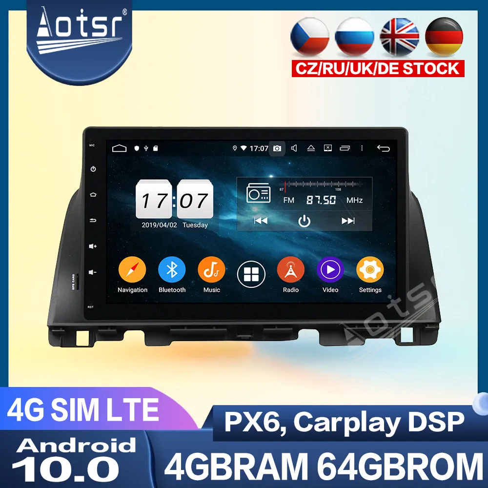 

64 ГБ Android 10,0 для KIA optima K5 2016 2017 2018 мультимедийный стерео автомобильный DVD-плеер навигация GPS радио головное устройство стерео DSP 2K