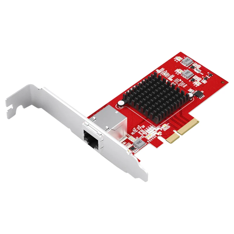 

TXA074 AQC107 2.5G/5G/10G Server Network Card PCI-E X4 Single Electrical Port RJ45 10G Optical Fiber Network Card