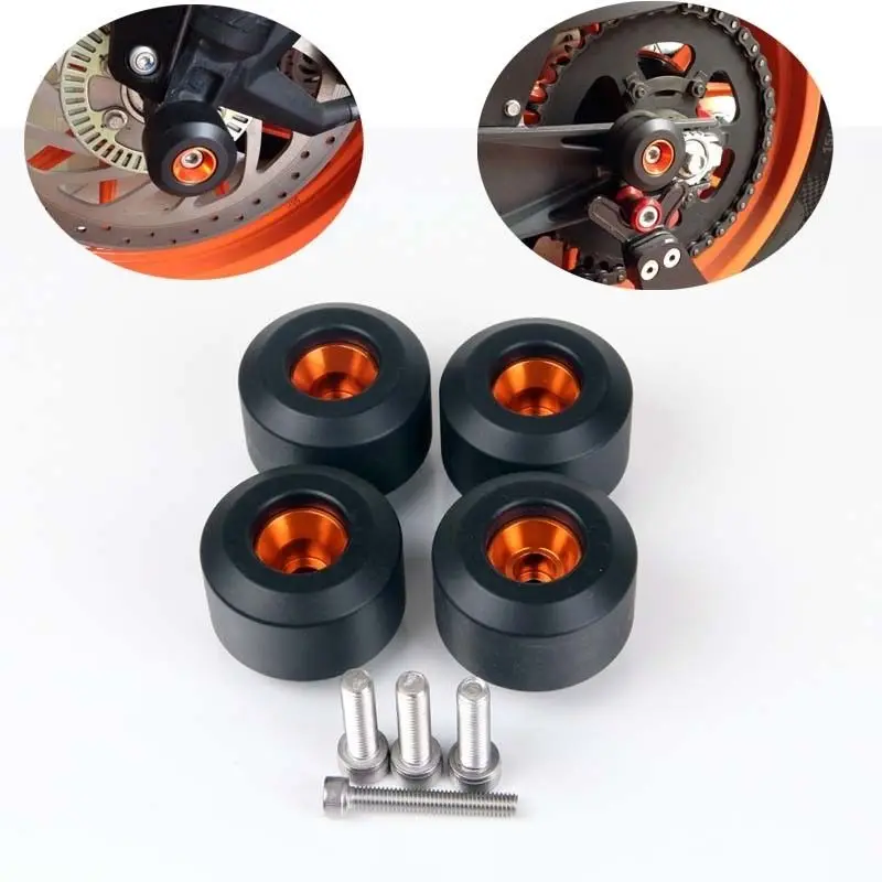 

4Pcs Wheel Protection Motorcycle Crash Pad Protector Motorbike Wheel Frame Slider Crash Protect For RC 125 200 390