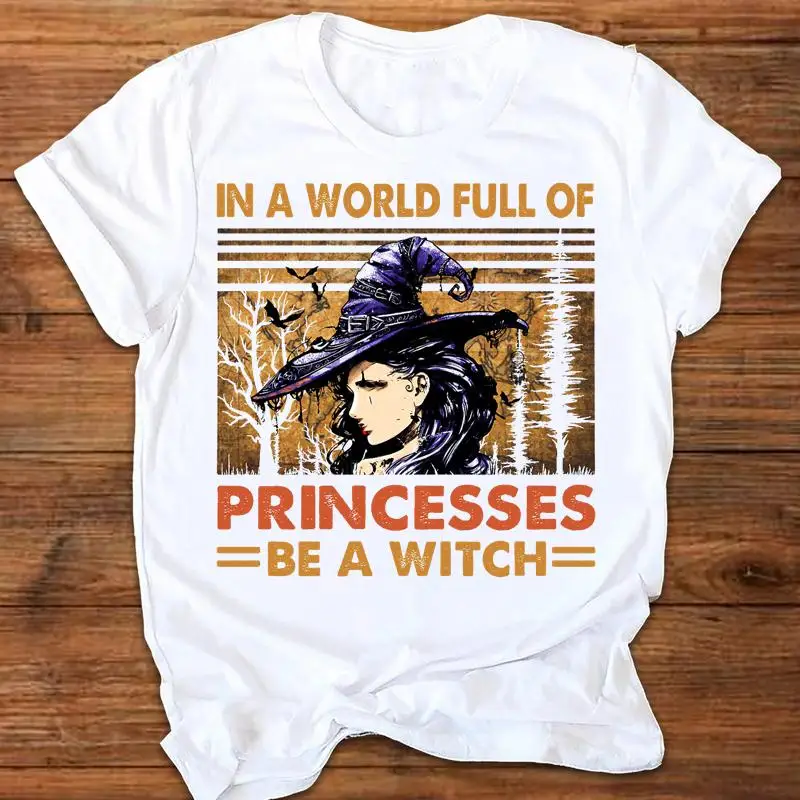 

Fall Autumn Witch Fashion 2021 Happy Halloween Print Thanksgiving Women Cartoon Female 90s T-Shirt Tops Tshirt Graphic Tees