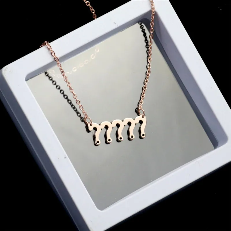 Question Mark Symbol Pendant Necklace Stainless Steel Link Chain Trendy Women Girls Everyday Clothing Match Party Gift | Украшения и