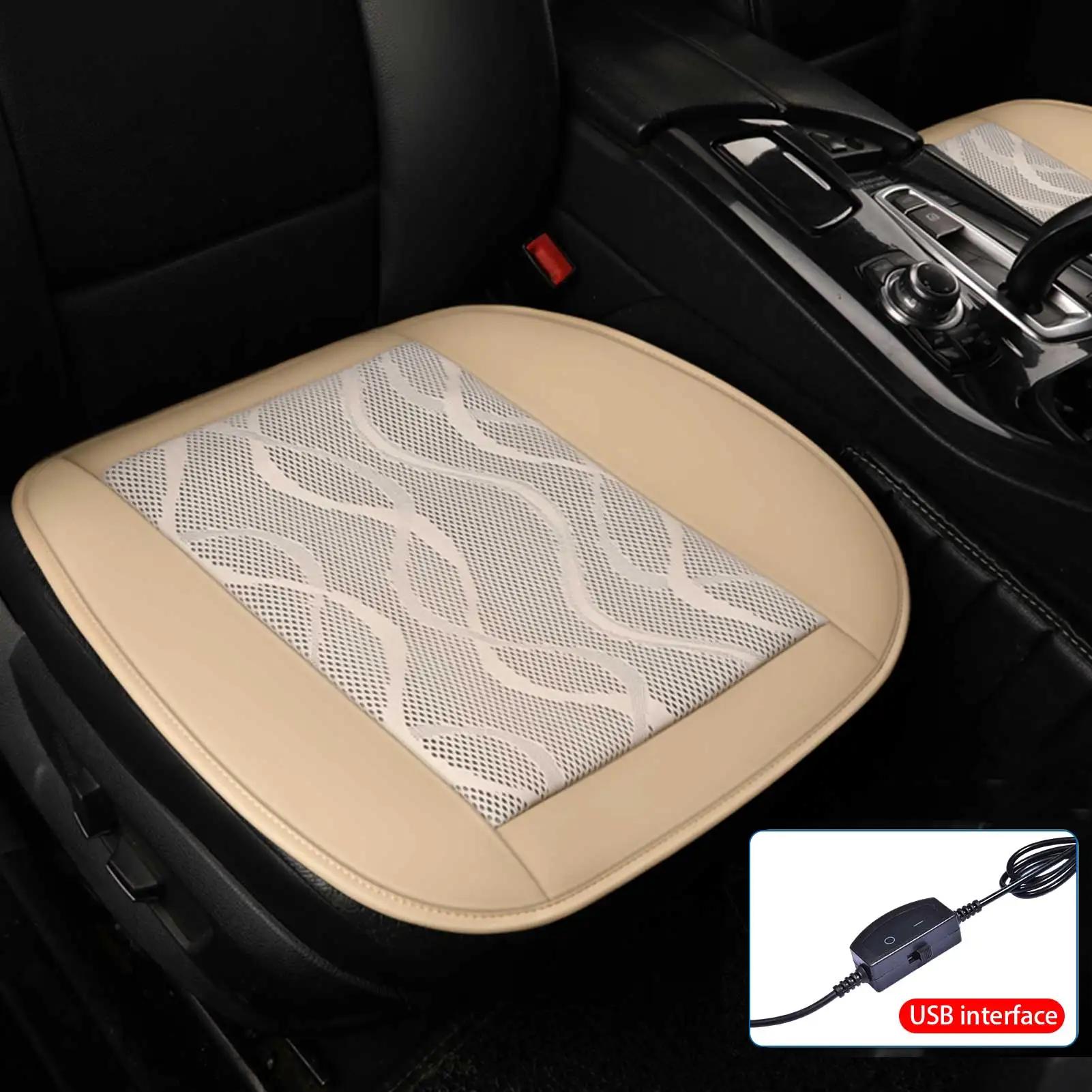 

Cooling Car Seat Cushion With Fan Comfortable USB Seat Cushion USB Port Blowing Seat Cushion Office With Fan Cooling Pad New Hot
