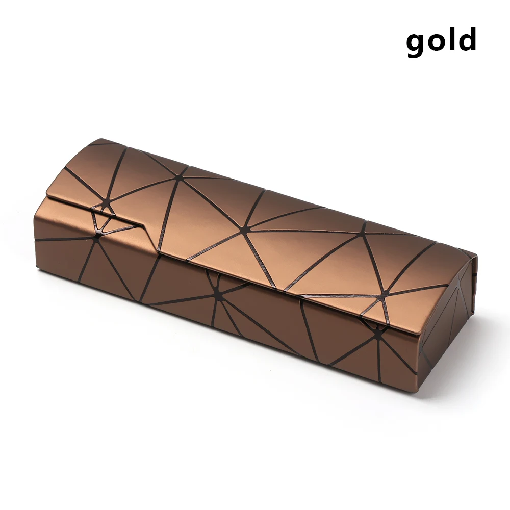 gold Новые ретро овальные очки коробка солнцезащитные очки льняные складные очки Чехол оптические корзины ручной работы для хранения очки Чехол - Цвет: gold