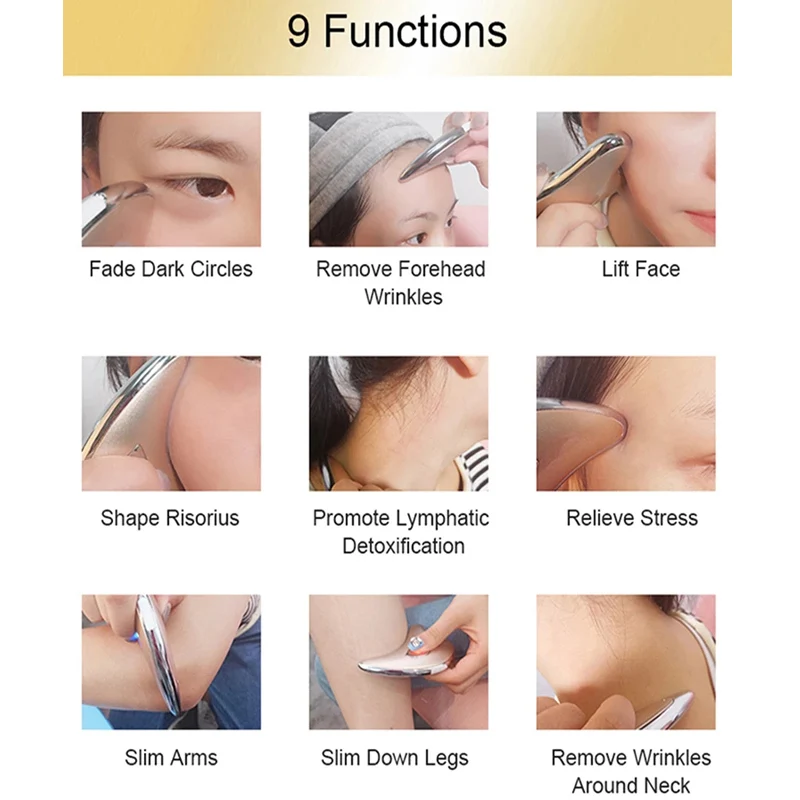 Массажер для лица и шеи Guasha устройство удаления морщин тела электрический массаж