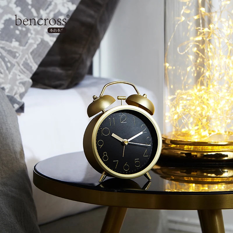 Винтажные металлические часы-будильник простые цифровые с функцией повтора