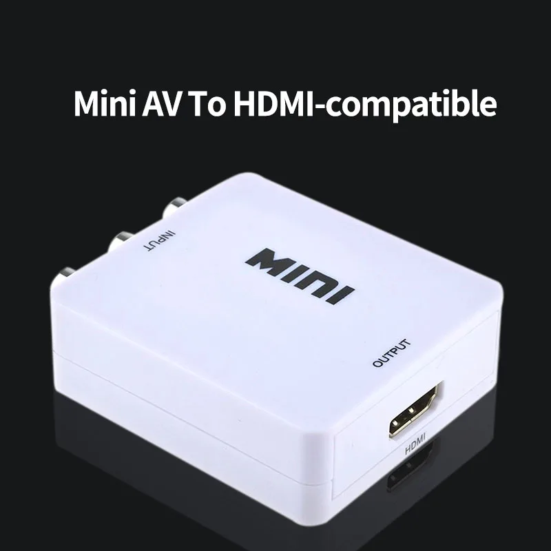 New Arrivals Mini 1080P Composite AV RCA to HDMI-compatible Video Adapter Support HD 720P av Converter Box |