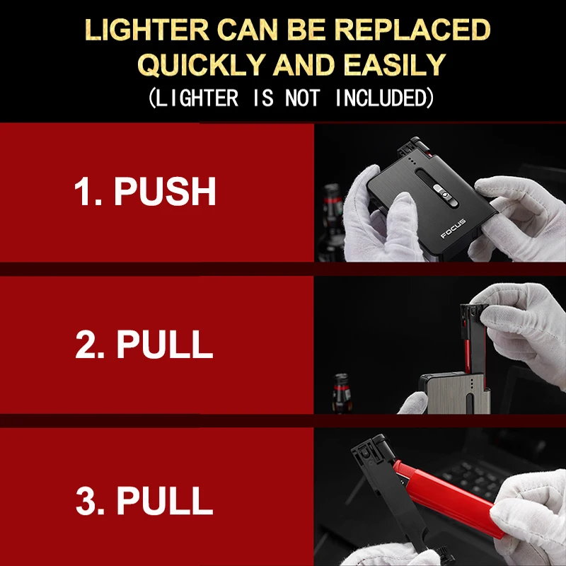 

10pcs/set Automatic Eject Smoke Cigarette Box Portable Cigarette Case Large Capacity Smoking Accessories For Gift