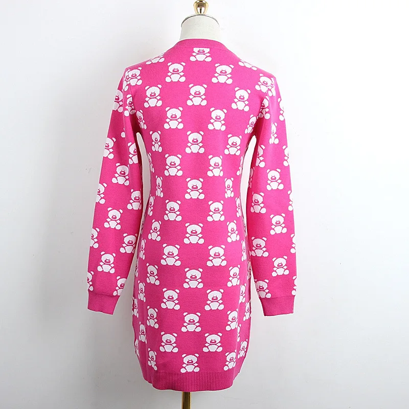 Платье с героями мультфильмов свободная вязаная сумка большого размера длинными