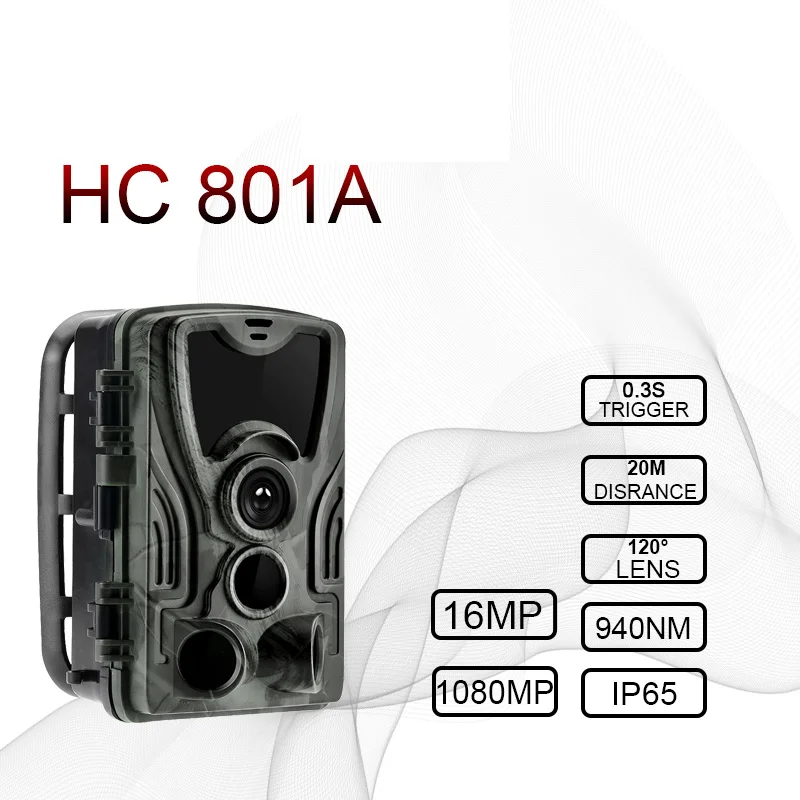 HC801A охотничья камера Trail ночная версия 16MP Ip65 дикая природа фото ловушки 0 3 s