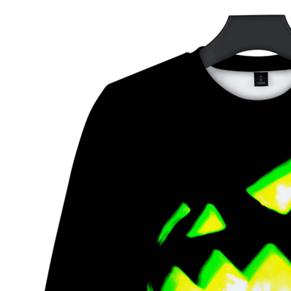 Модный женский осенне зимний 3D свитшот с принтом на Хэллоуин Блузка высокого