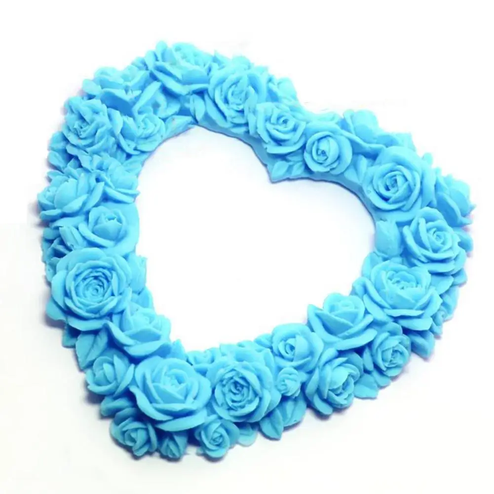 Силиконовая форма в форме сердца для мыла сделай сам инструменты выпечки торта