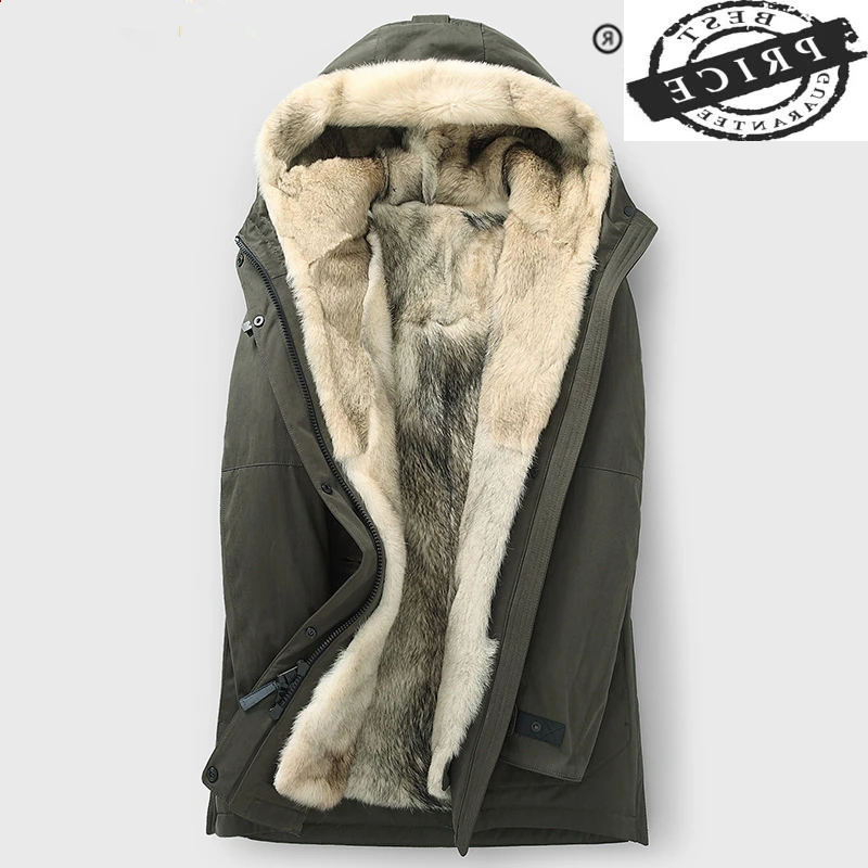 Зимняя мужская одежда 2021 корейское пальто из натурального меха Мужская модная