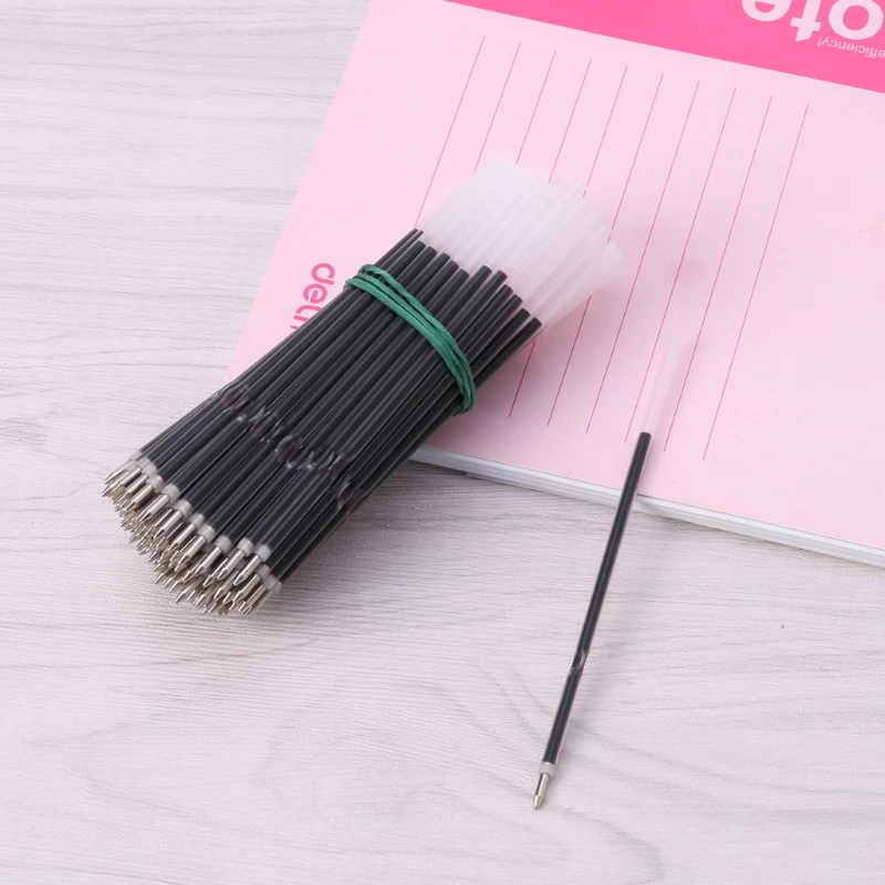 

100Pcs 0.7mm Ballpoint Pen Refill Black Blue Red Pen Refill Stationery School Office Supply