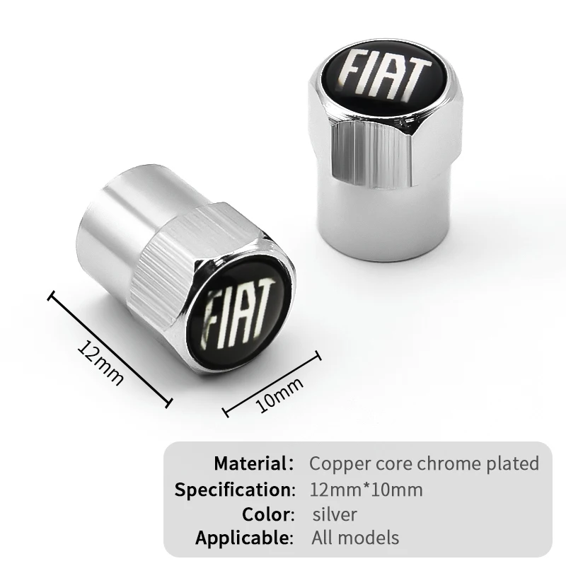 

Tire cover valve auto parts creative high quality valve protection cap for Fiat-500 500L 500X 124 Bravo Freemont Panda Punto