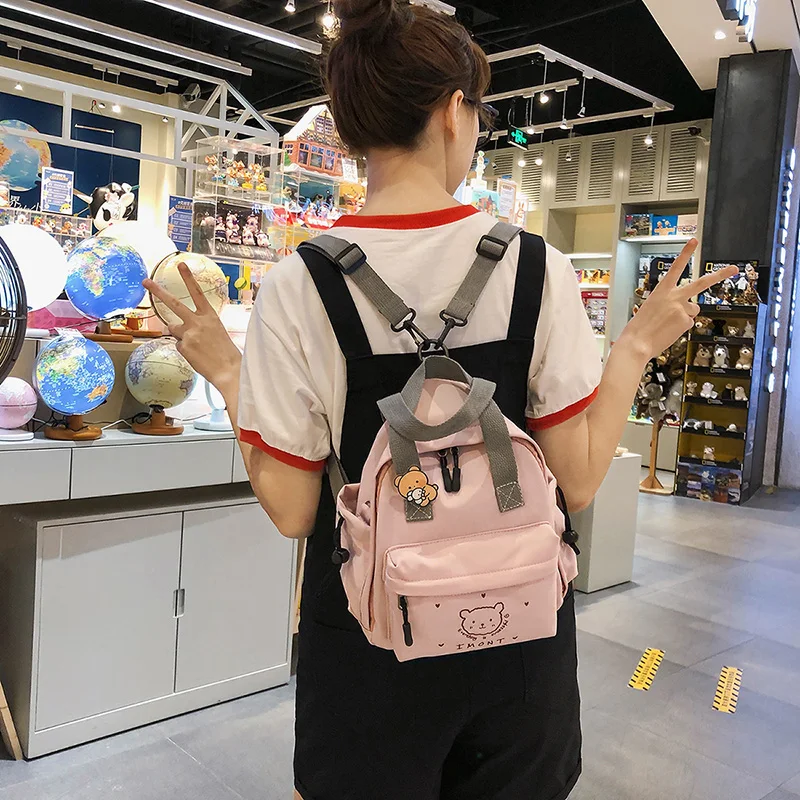 

Милые маленькие рюкзаки для женщин и девочек-подростков 2021, школьные нейлоновые водонепроницаемые женские сумки через плечо для путешеств...