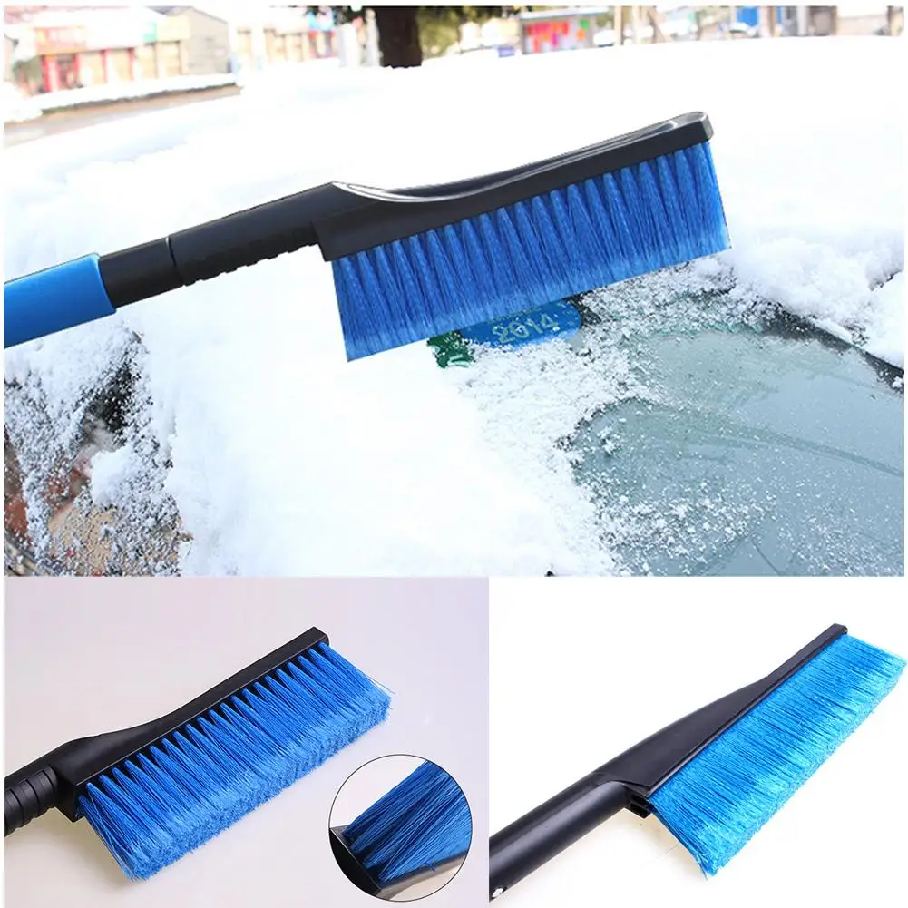 2 в 1 Автомобильный скребок для окна щетка снега и льда Выдвижная Лопата лобовое