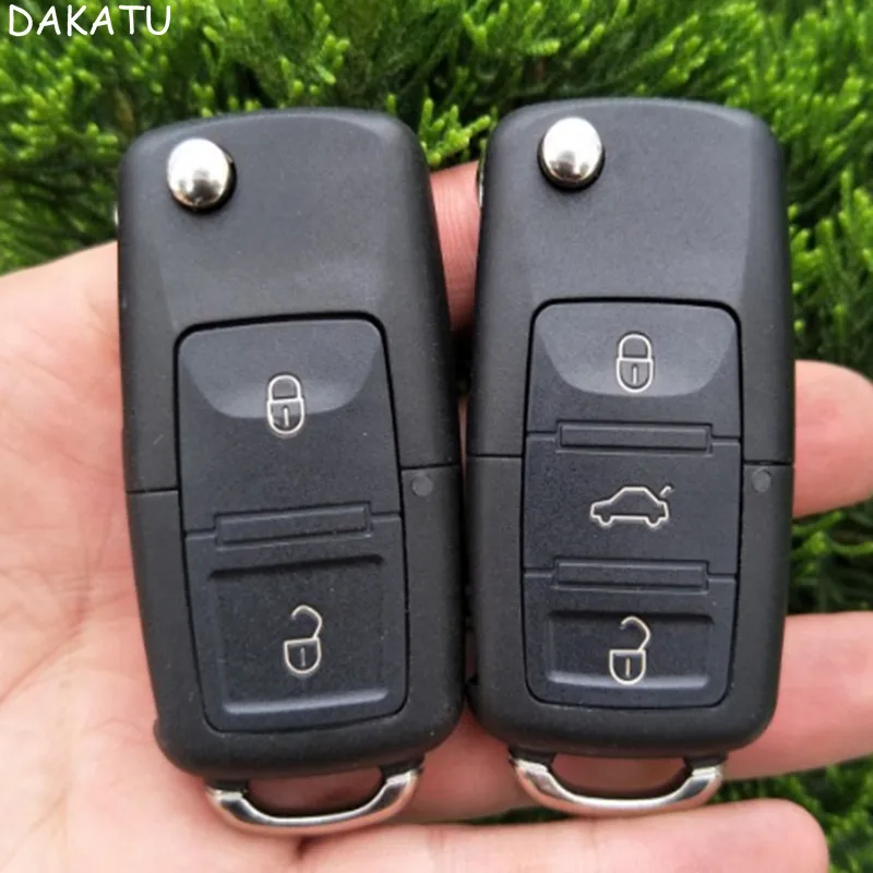 Складной ключ DAKATU для VW Volkswagen Golf Passat Polo Touran Bora 2/3 кнопки пульт дистанционного