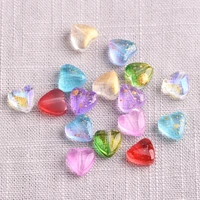 20pcs 8mm small heart shape crystal lampwork glass loose beads lot for jewelry making diy jewelry findings
