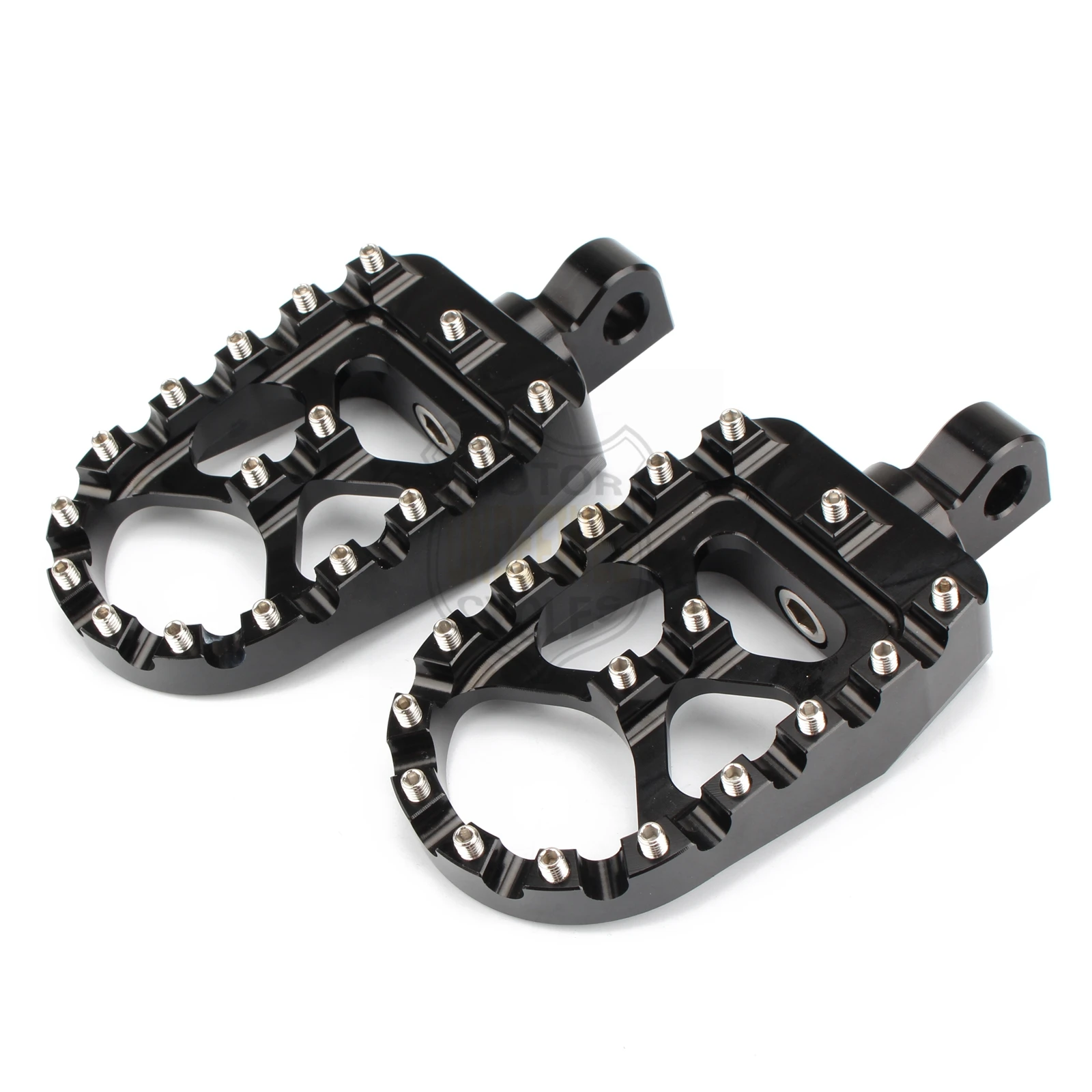 MX Foot Pegs Motorcycle Wide Fat Footpegs Bobber 360 Roating Footrests For Harley Dyna Fatboy Sportster Iron 883 Street Bob